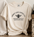 Honey Love Coffee Embroidered Tee