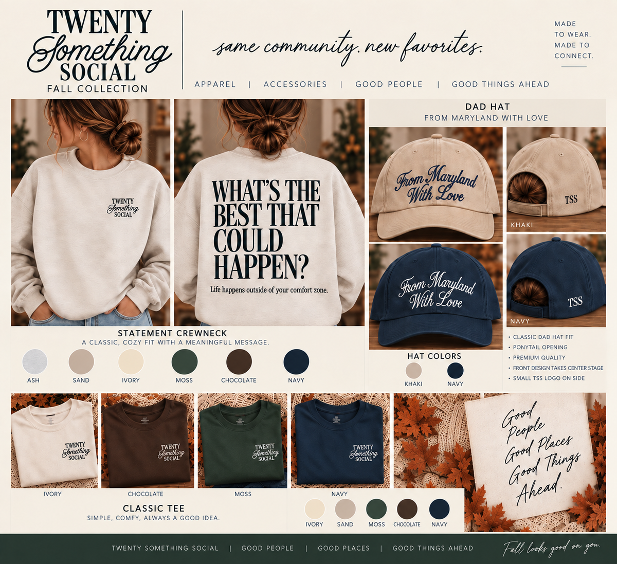 Twenty Something Social — Fall Collection Sample Order